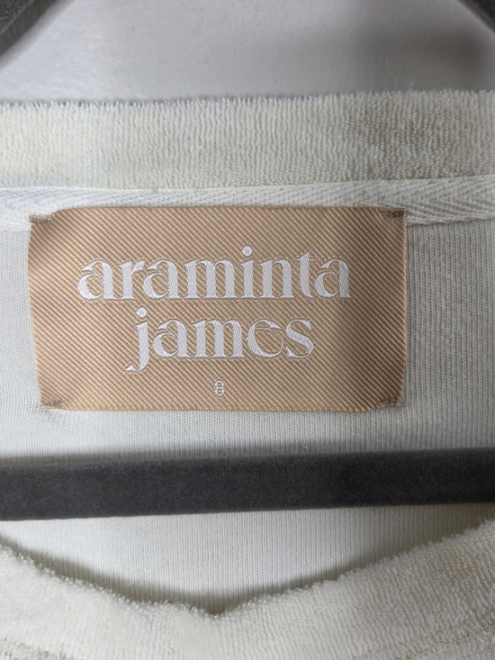 Araminta James Cream Crewneck Terry Sweatshirt - Picture 2 of 9